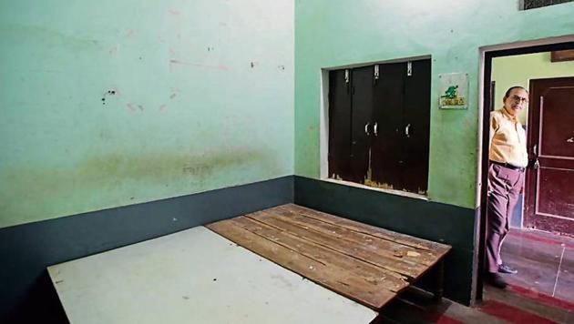 The room where terror accused Parvaiz Rashid Lone used to stay in Amroha on Saturday. (Amal KS/HT Photo) The room where terror accused Parvaiz Rashid Lone used to stay in Amroha on Saturday. (Amal KS/HT Photo)