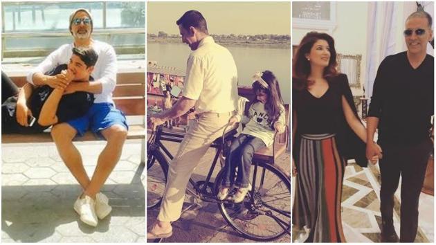 Akshay Kumar is the quintessential family man. Seen here, with his wife Twinkle Khanna and kids, Aarav and Nitara. (Instagram) Akshay Kumar is the quintessential family man. Seen here, with his wife Twinkle Khanna and kids, Aarav and Nitara. (Instagram)