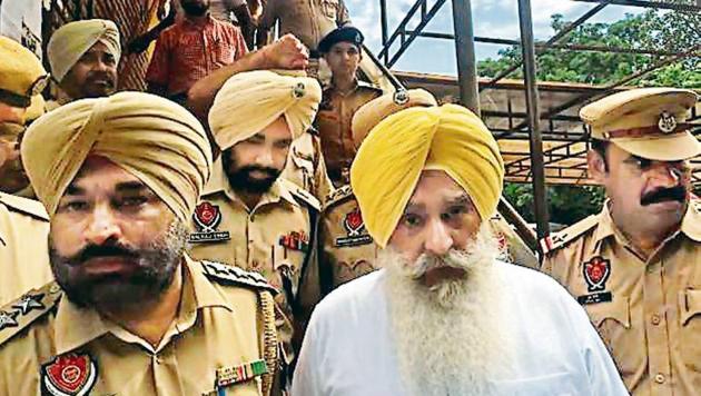 Sukhdev Singh Bhaur at an SBS Nagar court on Saturday. (HT Photo) Sukhdev Singh Bhaur at an SBS Nagar court on Saturday. (HT Photo)
