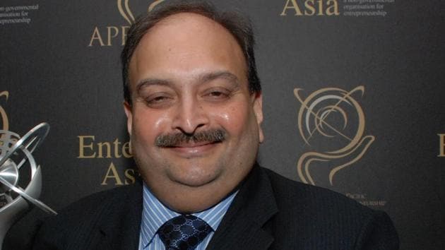 Mehul Choksi (in picture) and his nephew and fellow diamond merchant Nirav Modi have been accused of defrauding the state-owned Punjab National Bank (PNB) to the tune of <span class='webrupee'>₹</span>13,500 crore.(HT File Photo)