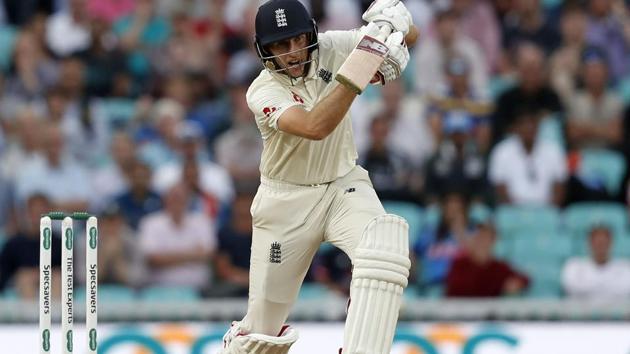 England's Joe Root plays a shot during play on the third day of the fifth Test cricket match. (AFP)