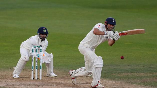 England's Alastair Cook in action. (REUTERS)
