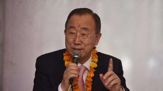Former UN secretary general Ban Ki-moon and billionaire businessman and philanthropist Bill Gates will head an international commission on climate change to launch next month (HT Photo) Former UN secretary general Ban Ki-moon and billionaire businessman and philanthropist Bill Gates will head an international commission on climate change to launch next month (HT Photo)