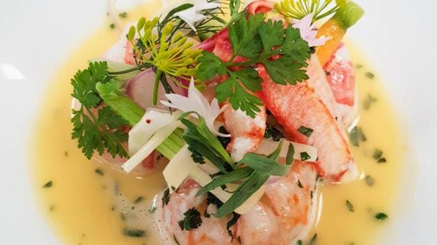 Aromatic Nage of Dublin Bay Prawns (Photographer: Photographer: Rich) Aromatic Nage of Dublin Bay Prawns (Photographer: Photographer: Rich)