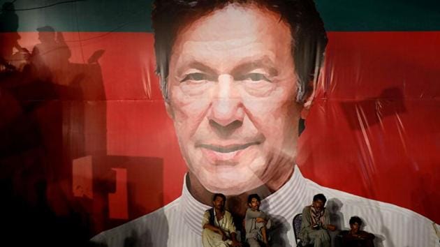 A billboard displaying a photo of Pakistan Prime Minister Imran Khan in Karachi. (REUTERS) A billboard displaying a photo of Pakistan Prime Minister Imran Khan in Karachi. (REUTERS)