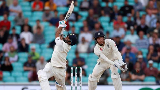 India's Rishabh Pant in action against England on Day 5. (REUTERS) 