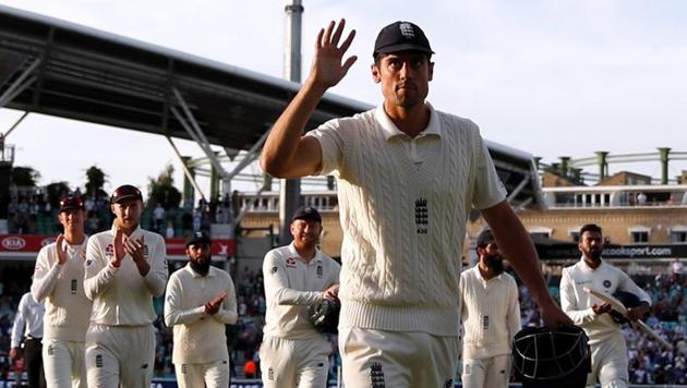 Alastair Cook leaves the pitch at the end of play on the fourth day of the Oval Test.(REUTERS) Alastair Cook leaves the pitch at the end of play on the fourth day of the Oval Test.(REUTERS)