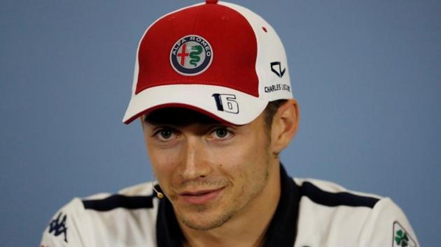 Charles Leclerc during the press conference while he has part of the Sauber team.(REUTERS)