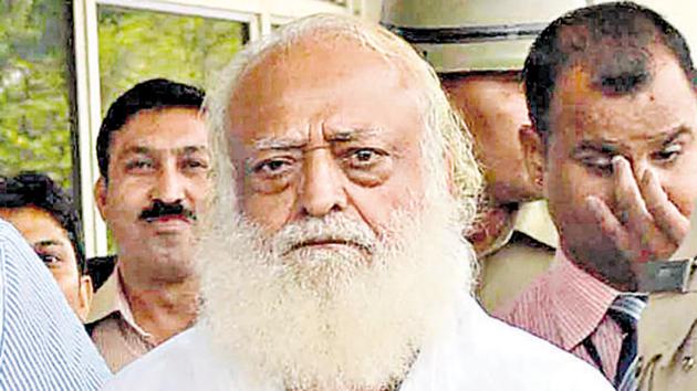 A Jodhpur court had sentenced Asaram to life in prison after finding him guilty of raping a teenage girl in his ashram five years ago.(Ramji Vyas/HT File Photo)