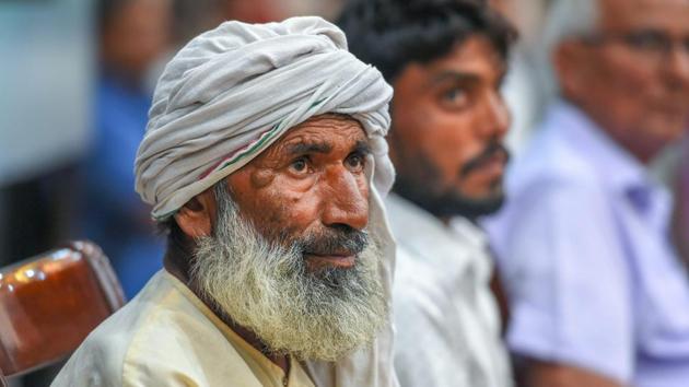 Sulaiman Khan, father of Rakbar Khan who was lynched by a mob in Alwar, looks on during an event 'Khauf se Azaadi' at Constitution Club near Parliament, in New Delhi on August 13, 2018. (PTI) Sulaiman Khan, father of Rakbar Khan who was lynched by a mob in Alwar, looks on during an event 'Khauf se Azaadi' at Constitution Club near Parliament, in New Delhi on August 13, 2018. (PTI)