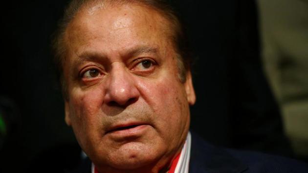 Former Pakistan prime minister of Pakistan, Nawaz Sharif, speaks during a news conference at a hotel in London, Britain on July 11.(REUTERS)