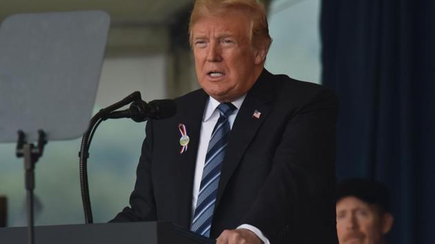 US President Donald Trump speaks on September 11, 2018, at the site of a new memorial in Shanksville, Pennsylvania where Flight 93 crashed during the September 11 attacks. (AFP Photo) US President Donald Trump speaks on September 11, 2018, at the site of a new memorial in Shanksville, Pennsylvania where Flight 93 crashed during the September 11 attacks. (AFP Photo)