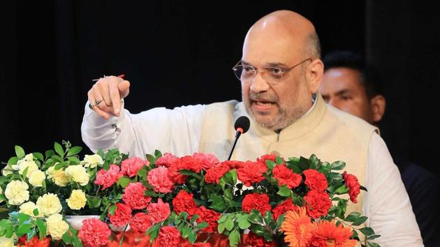 Amit Shah told party workers that if they wanted to see Narendra Modi as Prime Minister again, they will have to win Rajasthan.(PTI)