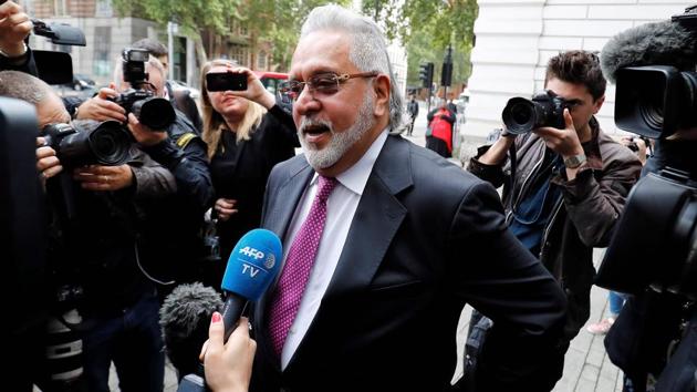 Vijay Mallya speaks to members of the media as he arrives to appear at Westminster Magistrates Court in central London on September 12, 2018, to attend the closing arguments in his extradition hearing.(AFP)