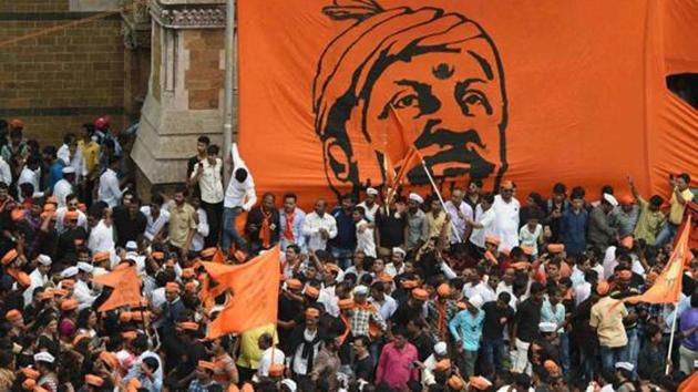 Members of the Maratha community in Maharashtra take part in a rally in Mumbai on August 9.(AFP File Photo)