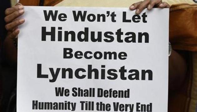 Members of All India Students Association (AISA) hold placards as they protest against the mob lynchings in the country, at Parliament street, in New Delhi, India, on Friday, June 22, 2018. (HT File Photo) Members of All India Students Association (AISA) hold placards as they protest against the mob lynchings in the country, at Parliament street, in New Delhi, India, on Friday, June 22, 2018. (HT File Photo)