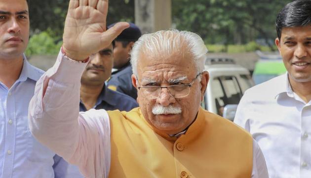 Haryana chief minister Manohar Lal Khattar’s announcement, however, is yet to come out as a circular and be distributed to the local office of Dakshin Haryana Bijli Vitran Nigam (DHBVN), Gurugram. (PTI) Haryana chief minister Manohar Lal Khattar’s announcement, however, is yet to come out as a circular and be distributed to the local office of Dakshin Haryana Bijli Vitran Nigam (DHBVN), Gurugram. (PTI)