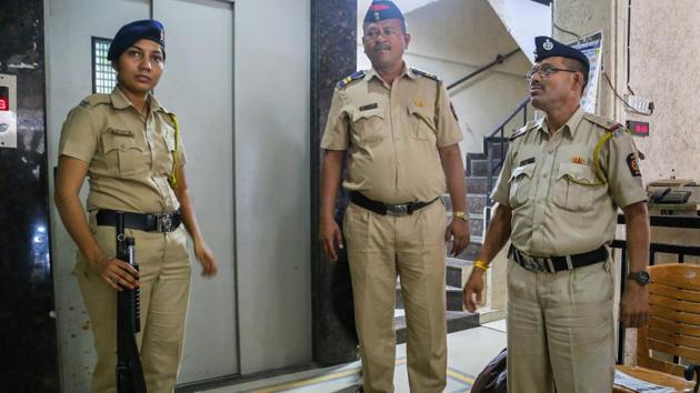 Police personnel keep vigil at the residence of social activist Arun Ferreira in Thane. The Supreme Court on Wednesday extended the house arrest till September 17 of five prominent activists arrested by Pune police in raids in five cities on August 28, as per reports by PTI. (PTI) Police personnel keep vigil at the residence of social activist Arun Ferreira in Thane. The Supreme Court on Wednesday extended the house arrest till September 17 of five prominent activists arrested by Pune police in raids in five cities on August 28, as per reports by PTI. (PTI)