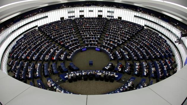 Members of the European Parliament take part in a vote on modifications to EU copyright reforms during a voting session at the European Parliament in Strasbourg, France on September 12. (REUTERS) Members of the European Parliament take part in a vote on modifications to EU copyright reforms during a voting session at the European Parliament in Strasbourg, France on September 12. (REUTERS)