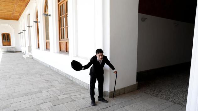 “I am afraid of getting attacked by a suicide bomber or an explosion but these issues cannot stop me from being Charlie Chaplin,” he said. (Mohammad Ismail / REUTERS) “I am afraid of getting attacked by a suicide bomber or an explosion but these issues cannot stop me from being Charlie Chaplin,” he said. (Mohammad Ismail / REUTERS)