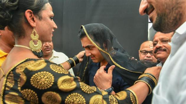 Cricketer Gautam Gambhir during the inauguration of seventh edition of Hijra Habba at Select City Walk in New Delhi, on September 11, 2018. (Arun Sharma / PTI) 