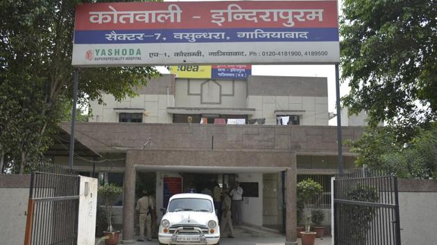 File photo of Indirapuram Police Station in Ghaziabad. (Sakib Ali / HT File Photo) File photo of Indirapuram Police Station in Ghaziabad. (Sakib Ali / HT File Photo)
