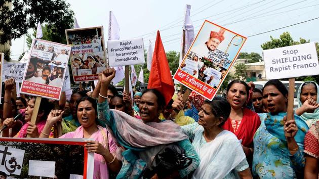 The probe against Franco Mulakkal, the Jalandhar priest accused by a nun of raping her, is moving in the right direction, the Kerala high court said on Thursday after police reported there were contradictions in the statements including the complainant’s. The court also declined to order the Bishop’s arrest, seen as a huge setback for the campaign demanding “action” against him. (Shammi Mehra / AFP File) The probe against Franco Mulakkal, the Jalandhar priest accused by a nun of raping her, is moving in the right direction, the Kerala high court said on Thursday after police reported there were contradictions in the statements including the complainant’s. The court also declined to order the Bishop’s arrest, seen as a huge setback for the campaign demanding “action” against him. (Shammi Mehra / AFP File)