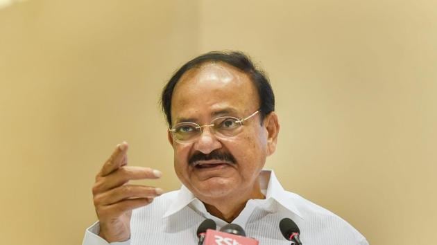 Vice president Venkaiah Naidu speaks during the Hindi Diwas Samaroh in New Delhi on September 14. (PTI Photo) Vice president Venkaiah Naidu speaks during the Hindi Diwas Samaroh in New Delhi on September 14. (PTI Photo)