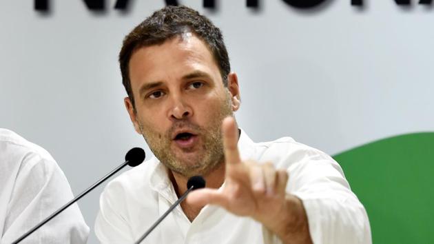 Congress president Rahul Gandhi today extended his exchange of allegations with the ruling Bharatiya Janata Party and the government it leads, this time targeting the Central Bureau of Investigation, which he alleged, helped businessman VIjay Mallya flee the country in 2016. In doing so, he also took aim at Prime Minister Narendra Modi. (Arvind Yadav / HT File) Congress president Rahul Gandhi today extended his exchange of allegations with the ruling Bharatiya Janata Party and the government it leads, this time targeting the Central Bureau of Investigation, which he alleged, helped businessman VIjay Mallya flee the country in 2016. In doing so, he also took aim at Prime Minister Narendra Modi. (Arvind Yadav / HT File)