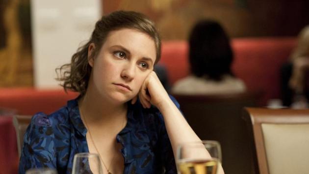 Lena Dunham in a still from her show, Girls. Lena Dunham in a still from her show, Girls.