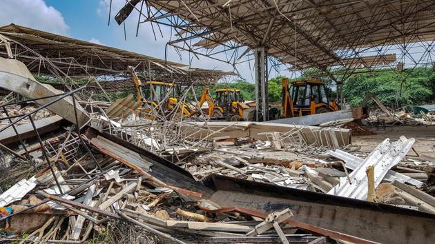 The Special Task Force’s report says a total of 1,377 complaints were received by various agencies through mail and post regarding unauthorised constructions and encroachments. Of these, action had been taken in 599 cases; 158 show cause notices had been issued; and 159 properties had been demolished and 59 sealed. (PTI/Picture for representation) The Special Task Force’s report says a total of 1,377 complaints were received by various agencies through mail and post regarding unauthorised constructions and encroachments. Of these, action had been taken in 599 cases; 158 show cause notices had been issued; and 159 properties had been demolished and 59 sealed. (PTI/Picture for representation)