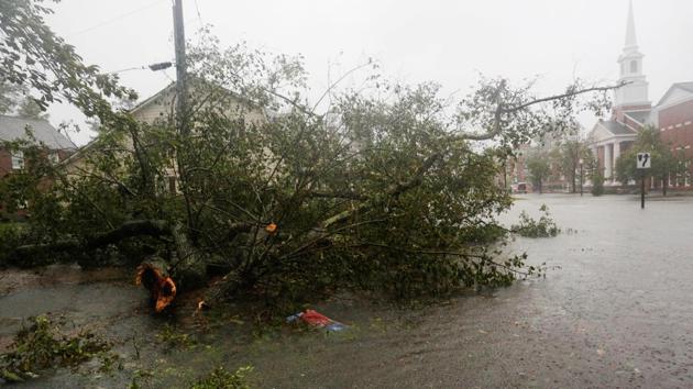 Florence had been a Category 3 hurricane on the five-step Saffir-Simpson scale with 120-mph winds as of Thursday, but dropped to a Category 1 hurricane before coming ashore.(Reuters)