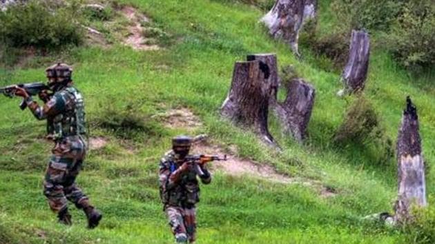 Security forces have shot dead three militants in an encounter with security in Kulgam district’s Chowgam in Kashmir early Saturday morning. (PTI File Photo) Security forces have shot dead three militants in an encounter with security in Kulgam district’s Chowgam in Kashmir early Saturday morning. (PTI File Photo)