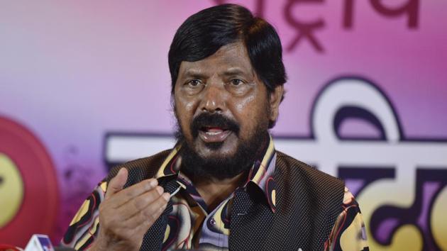 Union minister Ramdas Athawale during a press conference in Bandra, Mumbai.(Pratham Gokhale/HT File Photo) Union minister Ramdas Athawale during a press conference in Bandra, Mumbai.(Pratham Gokhale/HT File Photo)