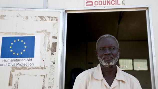 Simon Pakuang ran away from his village because the fighting killed so many people. The 63-year-old now lives in the camp alongside some 25,000 people. Violence flared up in the area in 2015. South Sudan had plunged into war in 2013, two years after independence from Sudan, when a political dispute between Kiir and then vice-president Riek Machar erupted into armed confrontation. (Baz Ratner / REUTERS) Simon Pakuang ran away from his village because the fighting killed so many people. The 63-year-old now lives in the camp alongside some 25,000 people. Violence flared up in the area in 2015. South Sudan had plunged into war in 2013, two years after independence from Sudan, when a political dispute between Kiir and then vice-president Riek Machar erupted into armed confrontation. (Baz Ratner / REUTERS)