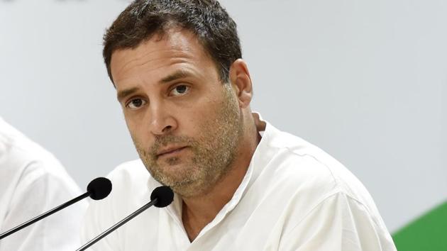 Congress President Rahul Gandhi during a press conference in New Delhi.(Arvind Yadav/HT File Photo) Congress President Rahul Gandhi during a press conference in New Delhi.(Arvind Yadav/HT File Photo)