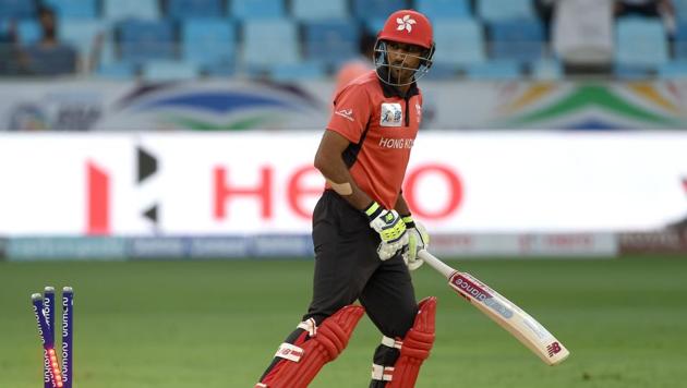 Usman Khan returned and picked up three wickets in one over to hasten the end for Hong Kong (AFP) 