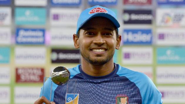 Player Of the Match Bangladeshi batsman Mushfiqur Rahim poses with the Cup. (AFP) Player Of the Match Bangladeshi batsman Mushfiqur Rahim poses with the Cup. (AFP)