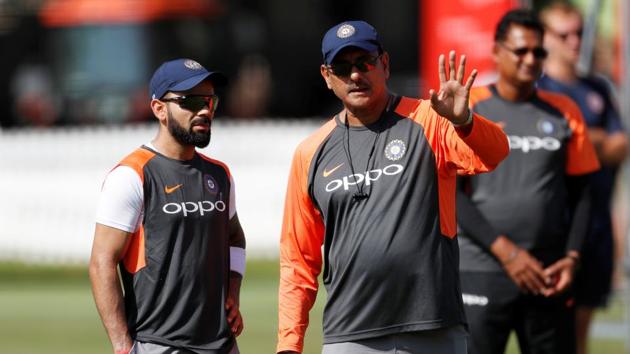 File image of India skipper Virat Kohli and chief coach Ravi Shastri. (Action Images via Reuters) File image of India skipper Virat Kohli and chief coach Ravi Shastri. (Action Images via Reuters)