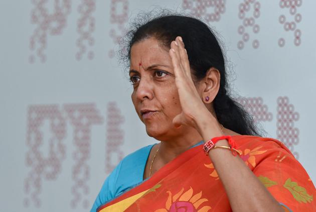 Defence minister Nirmala Sitharaman during an interaction with journalists in New Delhi.(PTI File Photo)