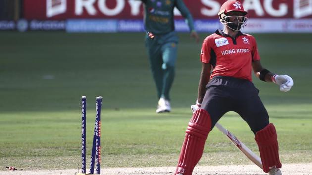 Hong Kong got off to the worst possible start as Nizakat Khan was run out early in the innings (AP) 