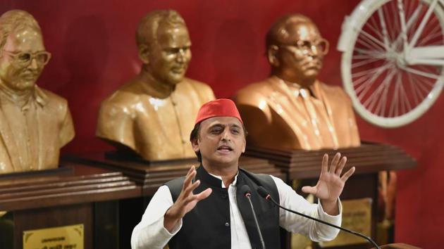 Samajwadi Party president Akhilesh Yadav said the question of leadership in the opposition alliance can be decided after the elections.(PTI Photo)