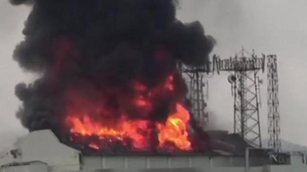 Two cinema theatres were gutted in a huge fire in Visakhapatnam on Monday, police said. There were no casualties. A short circuit is suspected to have caused the fire in the Kanya and Sree Kanya theatres located in the same building at Gajuwaka area. (ANI) Two cinema theatres were gutted in a huge fire in Visakhapatnam on Monday, police said. There were no casualties. A short circuit is suspected to have caused the fire in the Kanya and Sree Kanya theatres located in the same building at Gajuwaka area. (ANI)