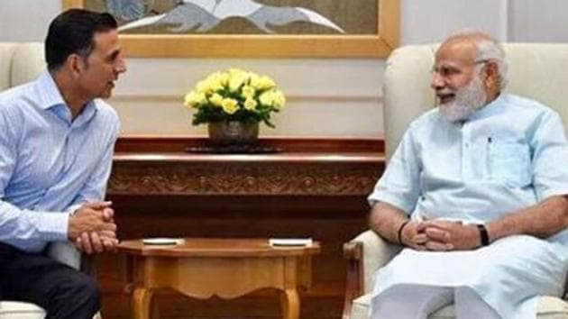 Akshay Kumar with Prime Minister Narendra Modi.