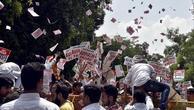 The NSUI student campaign for the DUSU Election 2017 at Delhi University,North Campus in New Delhi, India, on Wednesday, September 6, 2017. (HT File Photo) The NSUI student campaign for the DUSU Election 2017 at Delhi University,North Campus in New Delhi, India, on Wednesday, September 6, 2017. (HT File Photo)