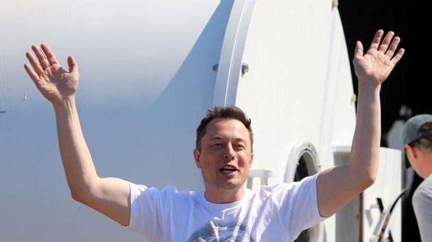 Elon Musk, co-founder of Tesla, at Hawthorne, California, US on August 27. (REUTERS)
