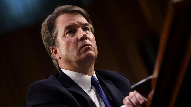 In this file photo taken on September 4, 2018 Judge Brett Kavanaugh looks on during his US Senate Judiciary Committee confirmation hearing to be an Associate Justice on the US Supreme Court, on Capitol Hill in Washington, DC. (AFP) In this file photo taken on September 4, 2018 Judge Brett Kavanaugh looks on during his US Senate Judiciary Committee confirmation hearing to be an Associate Justice on the US Supreme Court, on Capitol Hill in Washington, DC. (AFP)