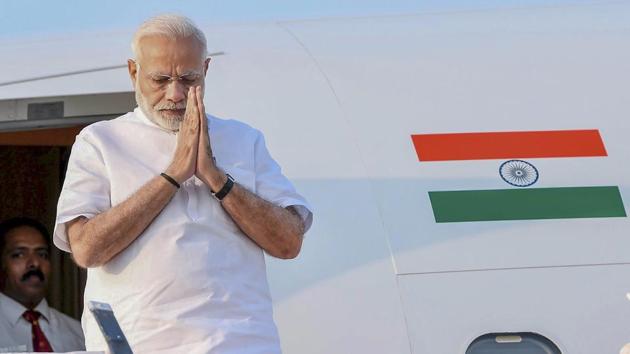 PM Narendra Modi and the combined commanders will also likely delve into restructuring the three services into theatre commands for better utilisation of resources and faster response in times of hostilities. (PTI) PM Narendra Modi and the combined commanders will also likely delve into restructuring the three services into theatre commands for better utilisation of resources and faster response in times of hostilities. (PTI)