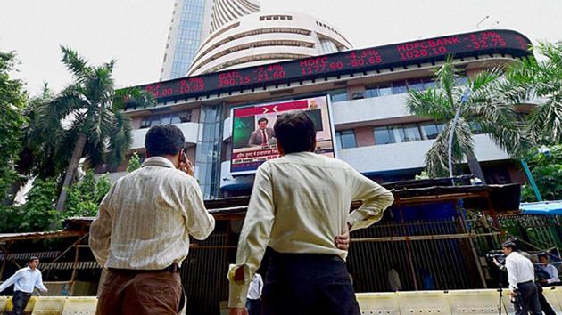 The 30-share Sensex plunged 505.13 points or 1.33% to end at 37,585.51.(PTI File Photo)