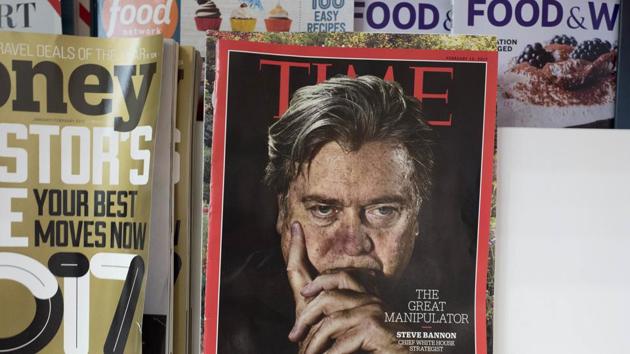 In this Thursday, Nov. 16, 2017, file photo, an issue of Time magazine is displayed on a New York newsstand. Time Magazine is being sold by Meredith Corp. to Marc Benioff, a co-founder of Salesforce, and his wife. The sale is occurring nearly eight months after Meredith Corp. completed its purchase of Time Inc. (AP) In this Thursday, Nov. 16, 2017, file photo, an issue of Time magazine is displayed on a New York newsstand. Time Magazine is being sold by Meredith Corp. to Marc Benioff, a co-founder of Salesforce, and his wife. The sale is occurring nearly eight months after Meredith Corp. completed its purchase of Time Inc. (AP)